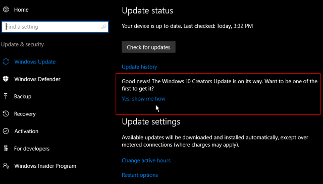 Windows 10 loojad värskendavad arvutit Insider Build 15058, mis on saadaval PC jaoks