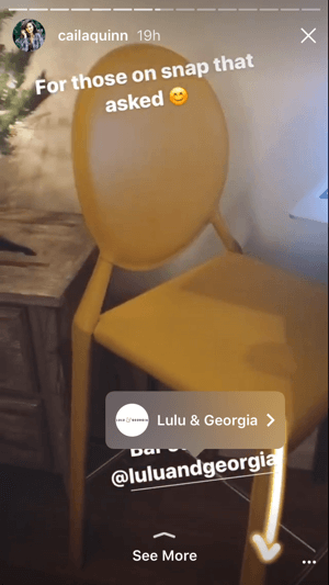 Caila Quinn kasutab oma Instagrami loos oma mõjutaja staatust Lulu ja Georgia reklaamimiseks.