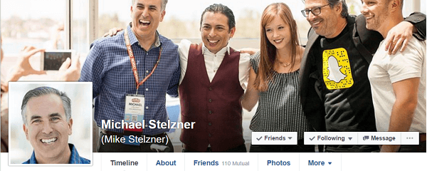 Michael Stelzner liitus Facebookiga MarketingProfi Ann Handley soovitusel.