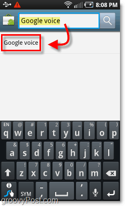 Mobiilne Android Market Google Voice