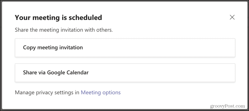 Microsoft Teamsis kavandatud koosolek