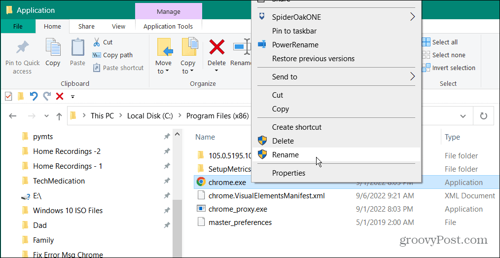 Parandage Chrome'is probleem Status_Access_Violation