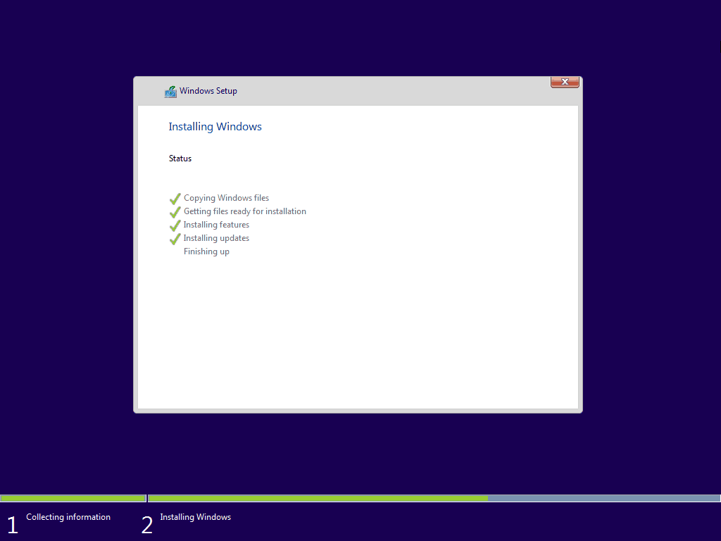 11 Windows 10 puhta installimise lõpetamine