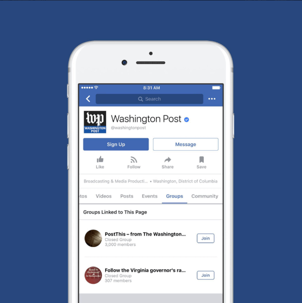 Facebook teatas, et Groups for Pages on nüüd saadaval kogu maailmas.
