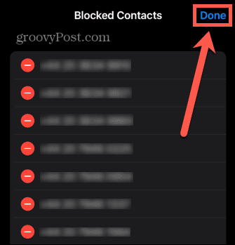 blokeeritud numbrid iphone tehtud