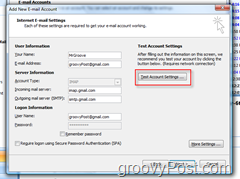 Testige GMAIL IMAP-i konto seadeid Outlook 2007-s