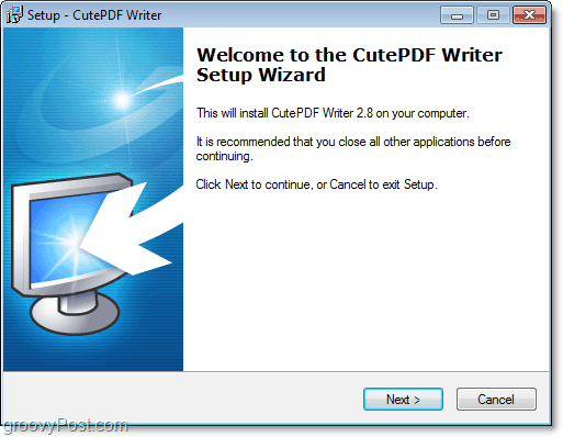 kuidas installida cutePDF Windows 7-sse