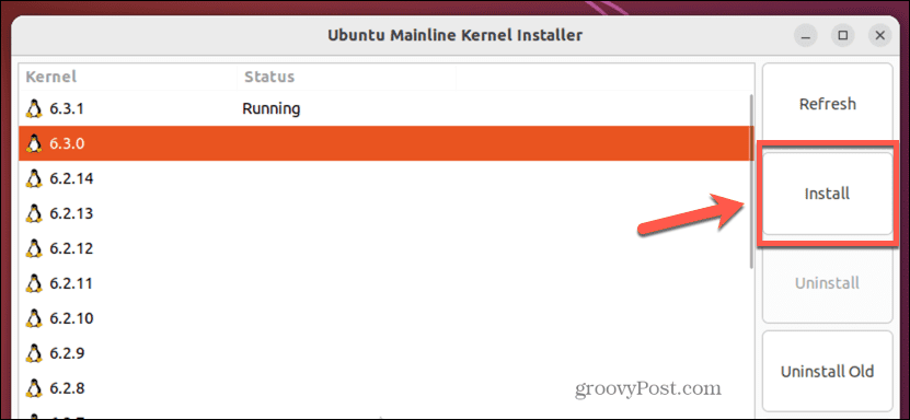 ubuntu installi kernel põhiliinile
