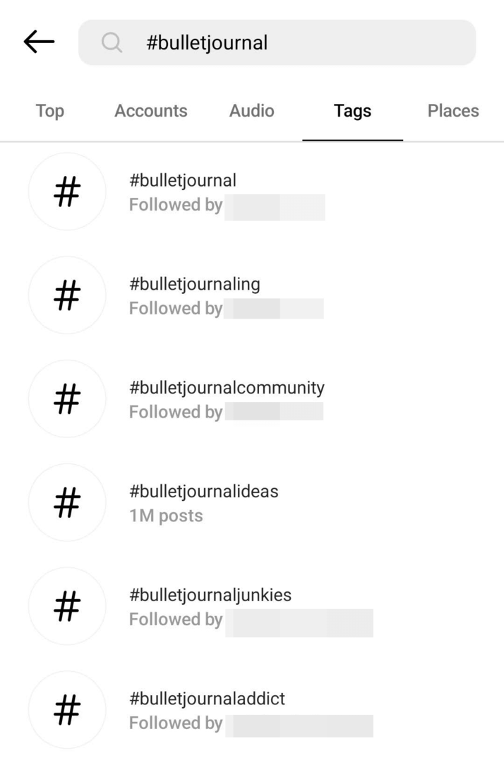 pilt Instagrami hashtag-otsingust