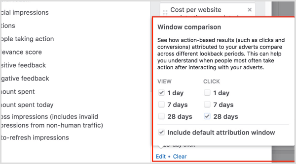 facebooki reklaamihalduri omistamisakna võrdlus