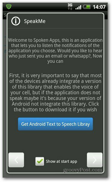 SpeakMe Androidi teksti kõneteegiks