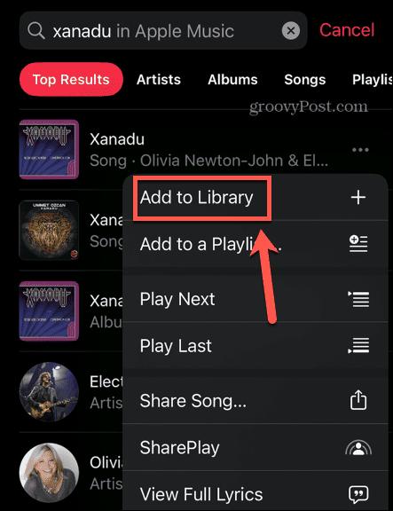 Apple muusika lisamine raamatukogusse