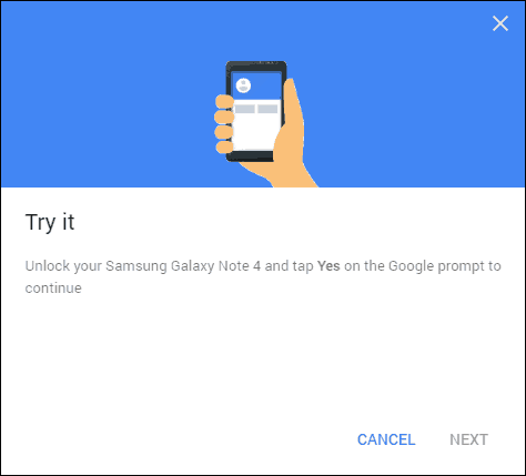 Google'i kaheastmelise kinnitamise proovimine