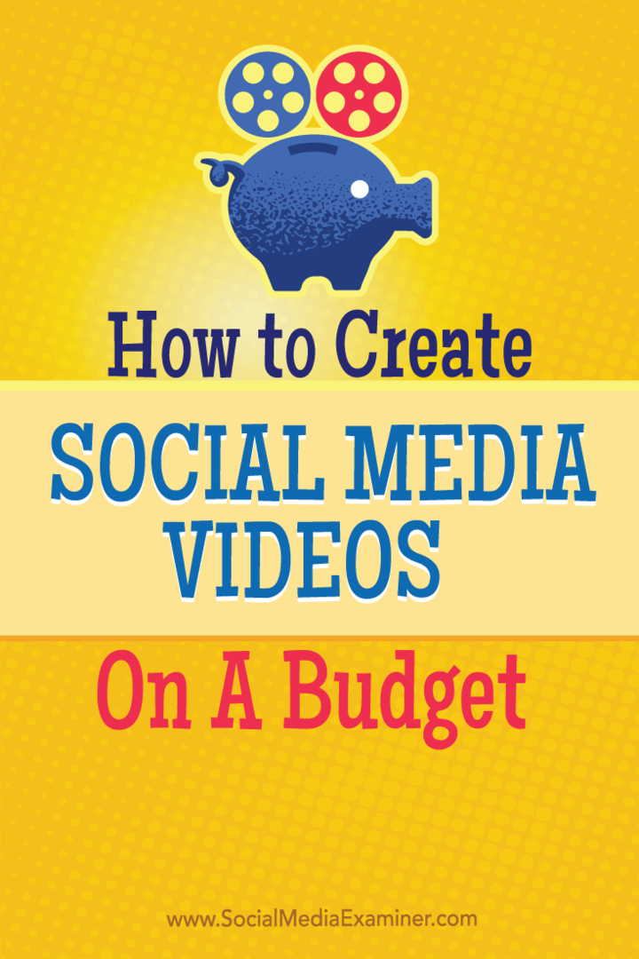 sotsiaalmeedia videod eelarvega
