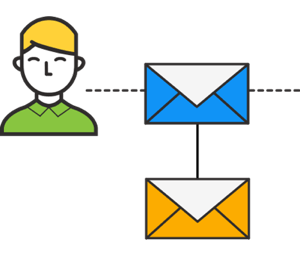 Kui osaleja klõpsab esialgset e-posti aadressi, kuid ei muuda, saatke teine ​​järelmeil.