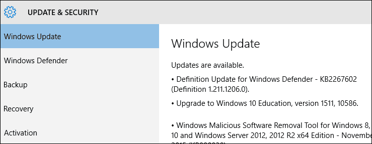Sundige Windows 10 värskendust novembri värskenduse esitamiseks