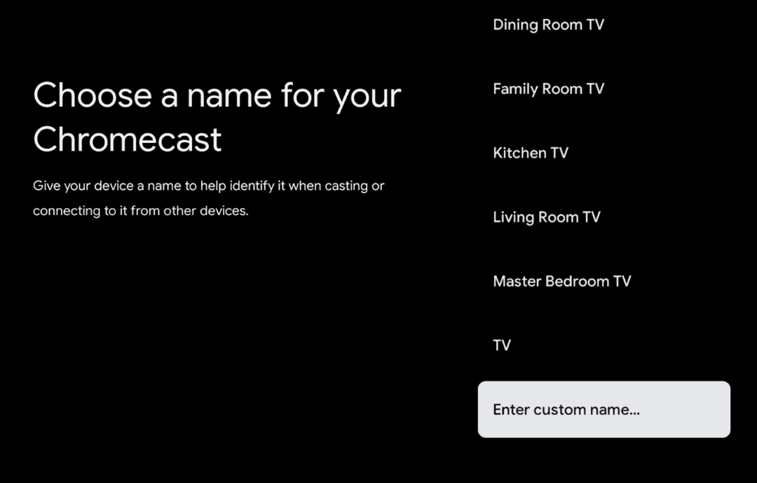 Kuidas oma Chromecasti Google TV abil ümber nimetada