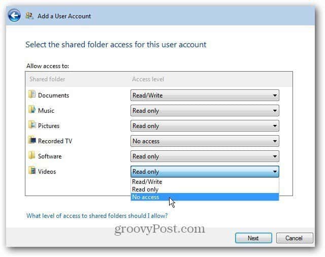Kasutajakonto lisamine või eemaldamine Windows Home Server 2011-le