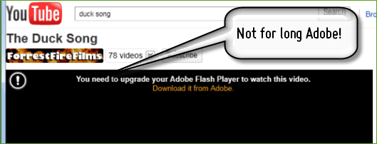 Vaadake YouTube'i ilma Adobe Flash Playerit installimata