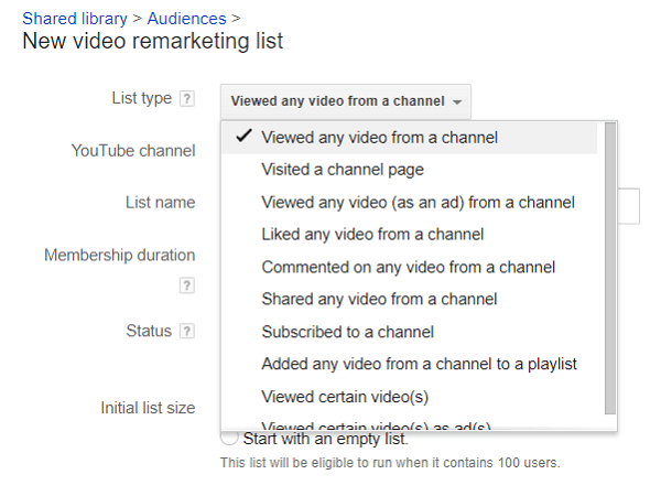 Uuesti turundamise jaoks saate YouTube'i vaatajate loendid jagada.