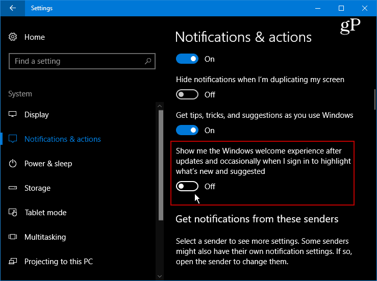 Peida tüütu Windows 10 tervituskuva pärast värskendusi