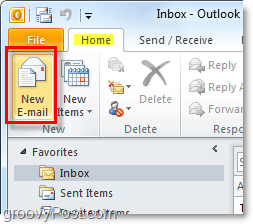 koostage uus Outlook 2010 meil