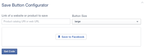 facebooki salvestamise nupp on määratud tühjaks URL-iks