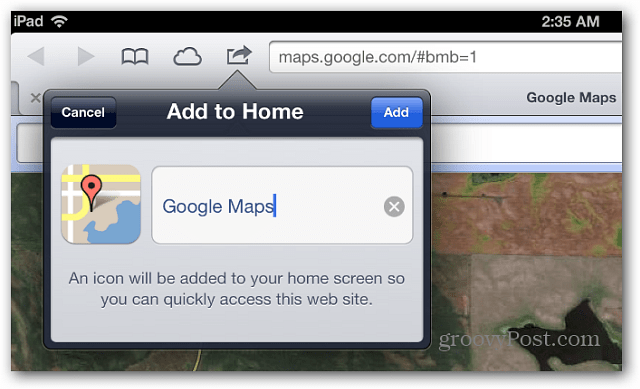 IOS 6 näpunäide: lisage avakuvale Google Maps