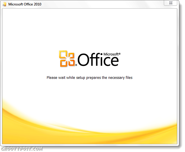 Office 2010 installeri ekraanipilt