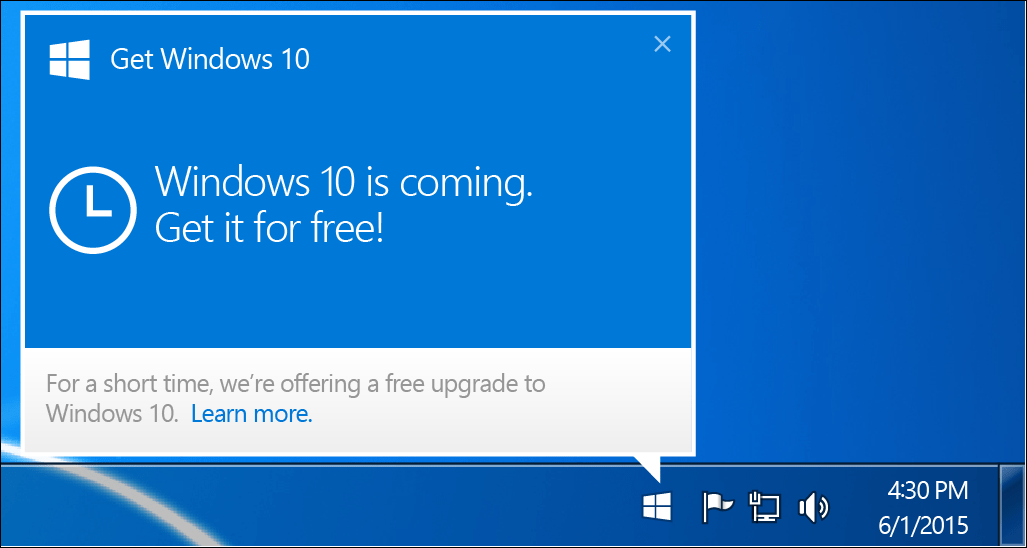 Microsoft eemaldab Windows 10 versiooniuuenduse teate