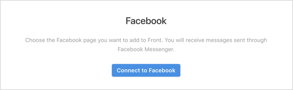 Klõpsake rakenduses Front nuppu Ühenda Facebookiga.