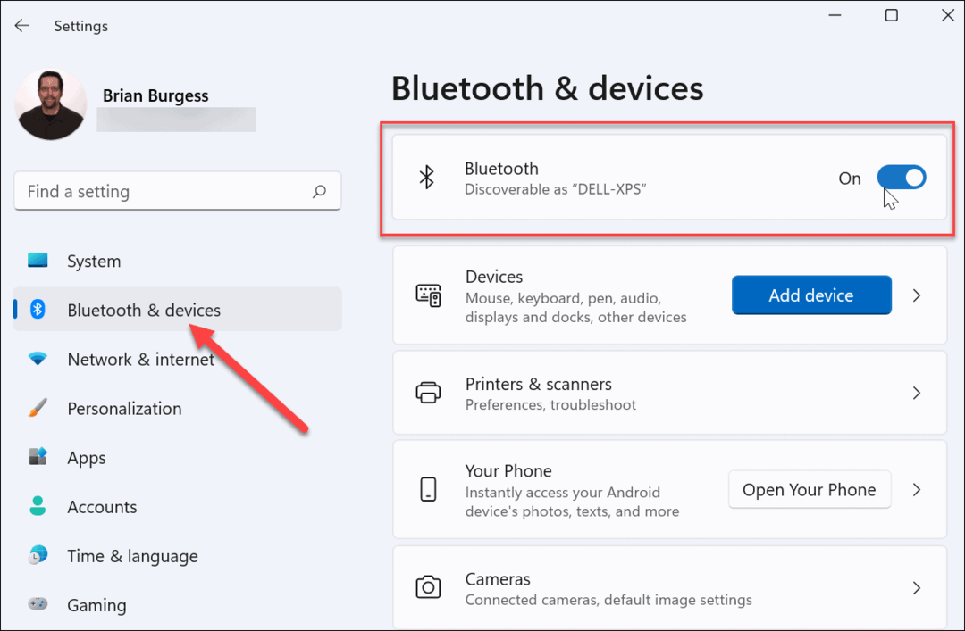 Bluetooth-seadmete ühendamine ja haldamine opsüsteemis Windows 11
