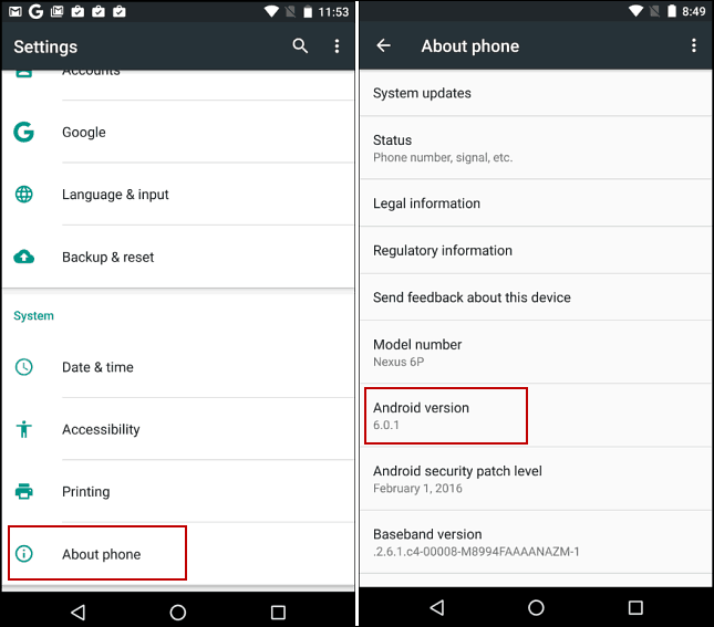 Android 6 vahukommi seaded