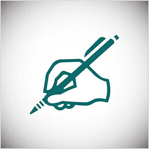 See on pliiatsiga kirjutava käe tealiini illustratsioon. Seth Godin harjutab igapäevaselt oma blogis kirjutamist.