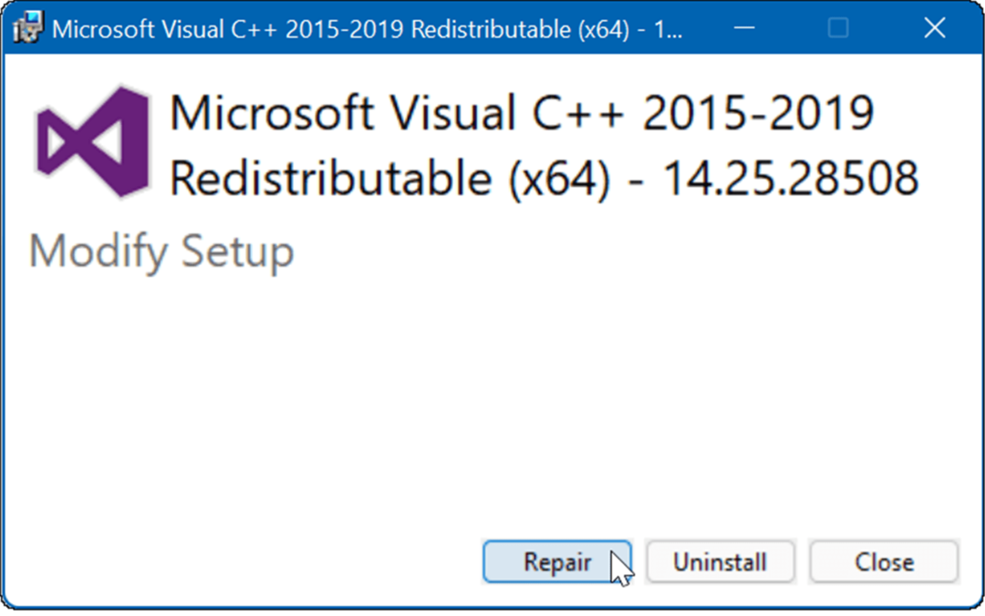 parandage Microsoft Visual C Redistributable