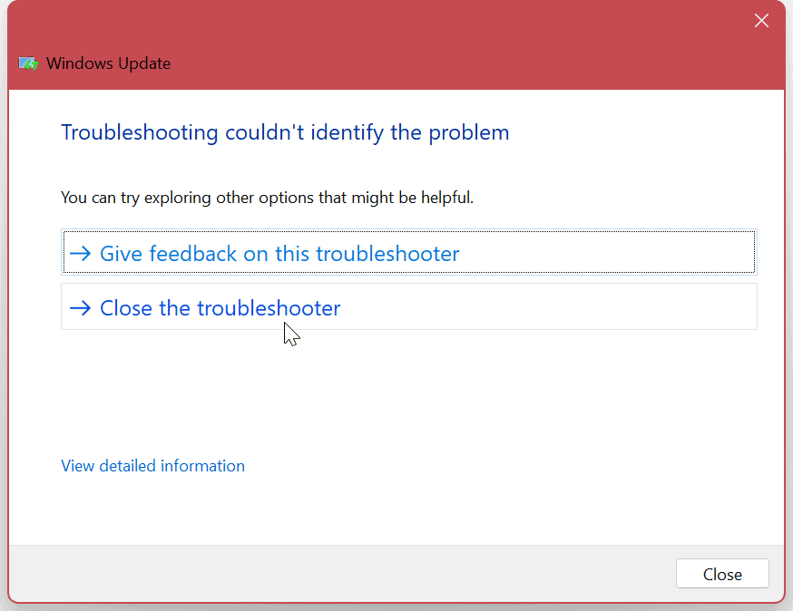 Pole piisavalt kettaruumi Windows Update'i jaoks 