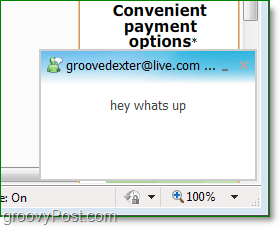 kust leida Windows Live Messengeri hüpikuid veebibrauseri sõnumside kasutamisel