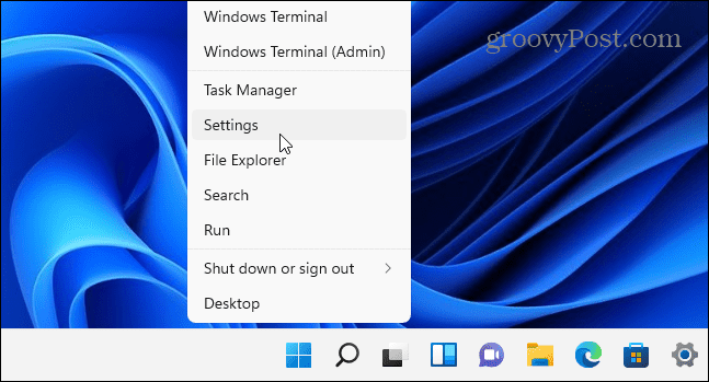 Käivitage Windows 11 sätted