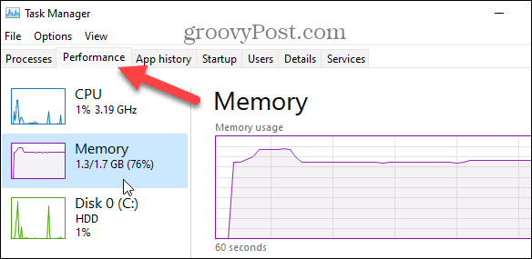 Leidke Windows 11 saadaolevad mälupesad