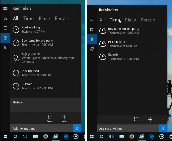Windows 10 Cortana: looge ajapõhiseid meeldetuletusi