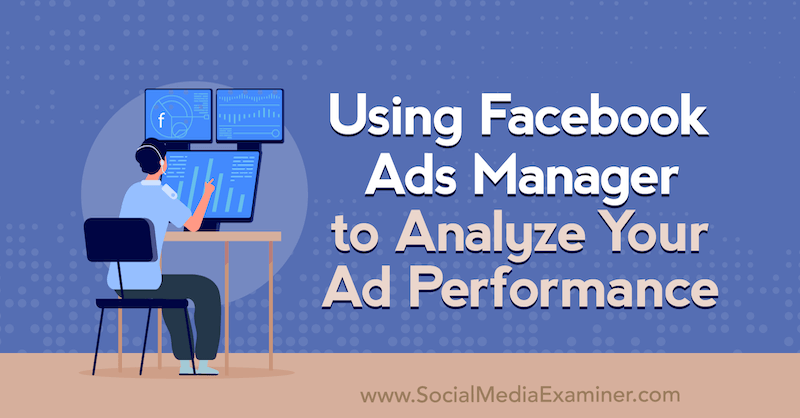 Allie Bloydi reklaami toimivuse analüüsimiseks Facebooki reklaamihalduri abil sotsiaalmeedia eksamineerijal.