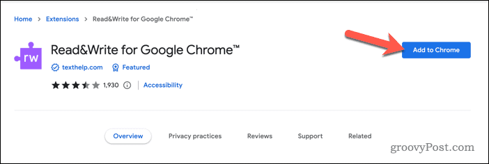 Loe ja kirjutamise laienduse lisamine Google Chrome'i