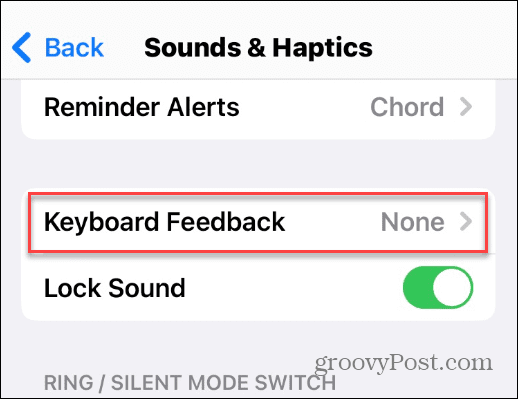 Lubage haptiline tagasiside iPhone'i klaviatuuril