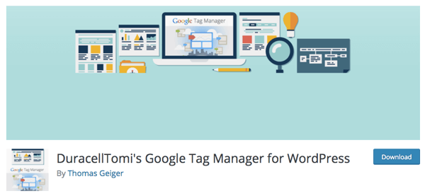 Chris soovitab DuracellTomi pistikprogrammi Google Tag Manager for WordPress.