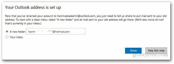 Kuidas nimetada Hotmail.com ümber Outlook.com-i e-posti aadressiks