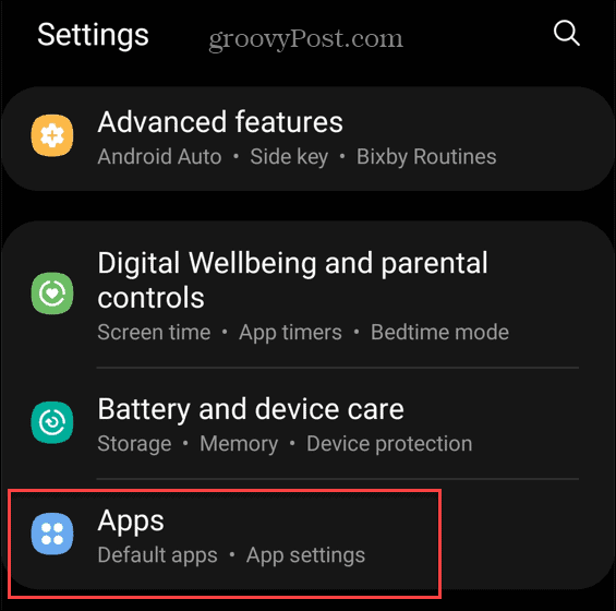 vaikerakenduste lähtestamine Androidis
