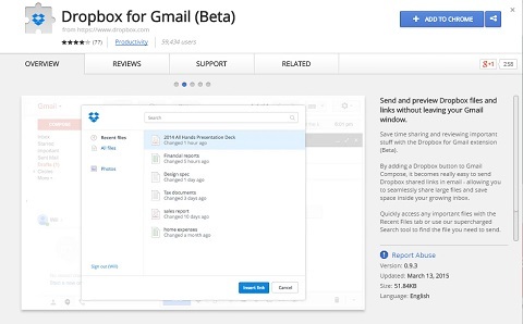Gmaili dropbox