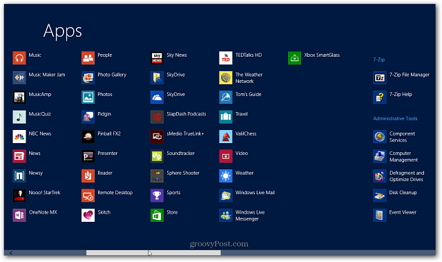 Leia kõik opsüsteemi Windows 8 installitud rakendused (värskendatud versioonile 8.1)