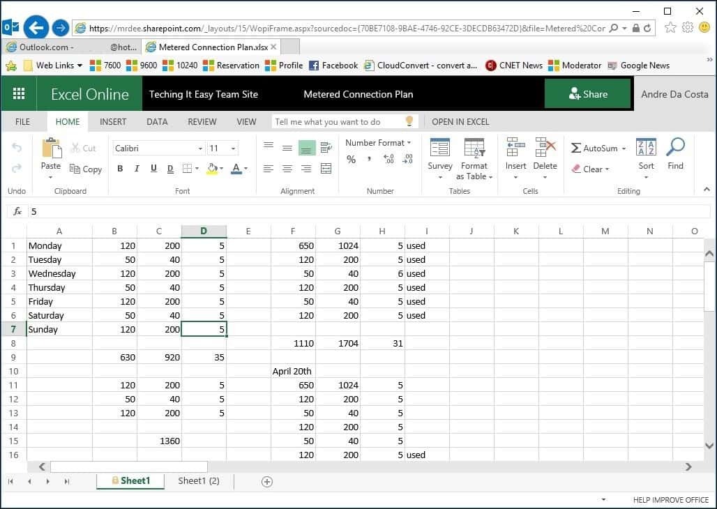Exceli kirjutuskaitsega režiim SharePoint