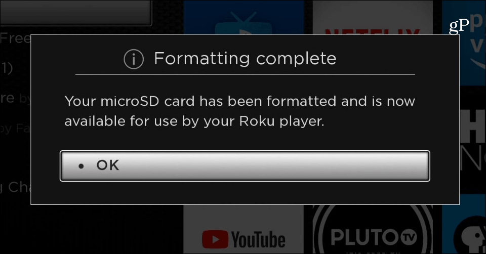 Vormindage microSD-kaart Roku Ultra Complete